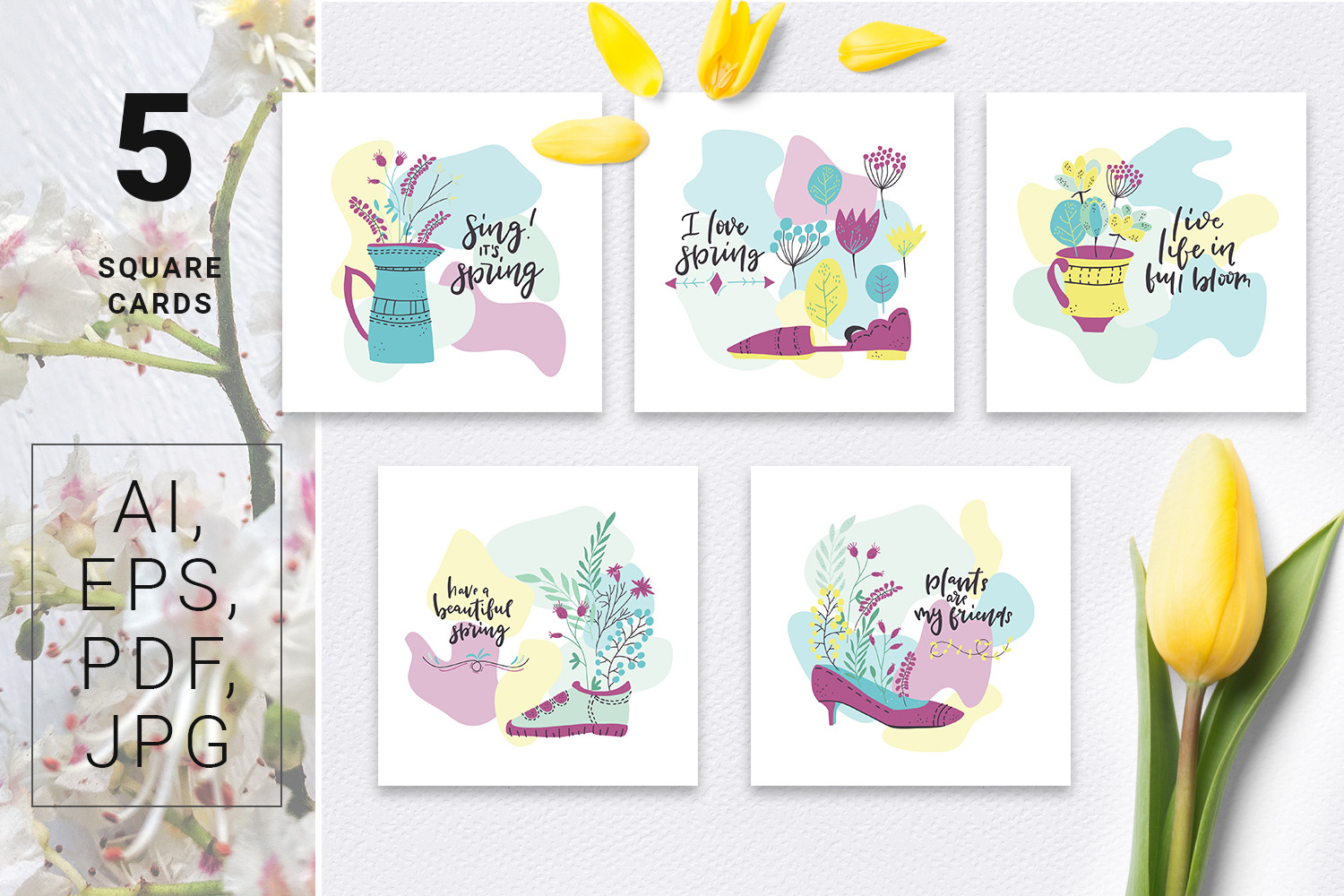 Bright Days - spring design kit