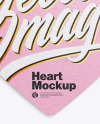 Kraft Heart Shaped Card Mockup