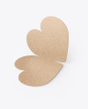 Kraft Two Heart Shaped Cards Mockup