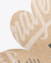 Kraft Two Heart Shaped Cards Mockup