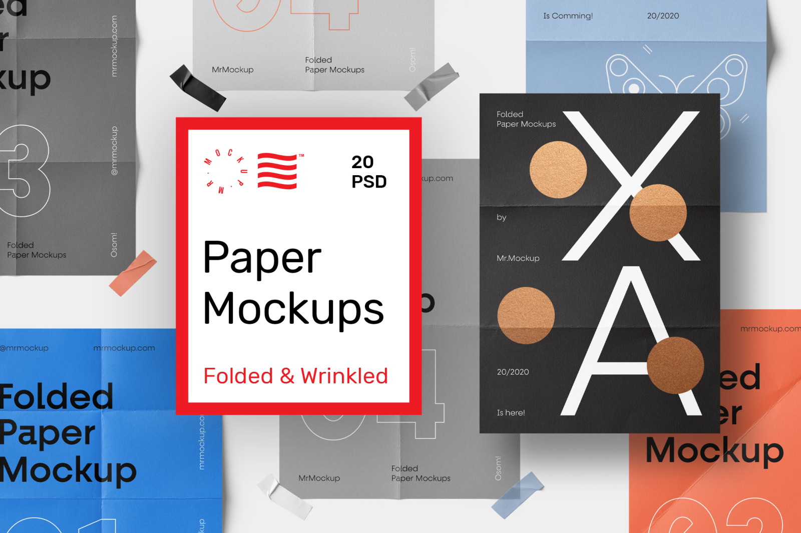 Folded Paper Mockups Folded Paper Mockups