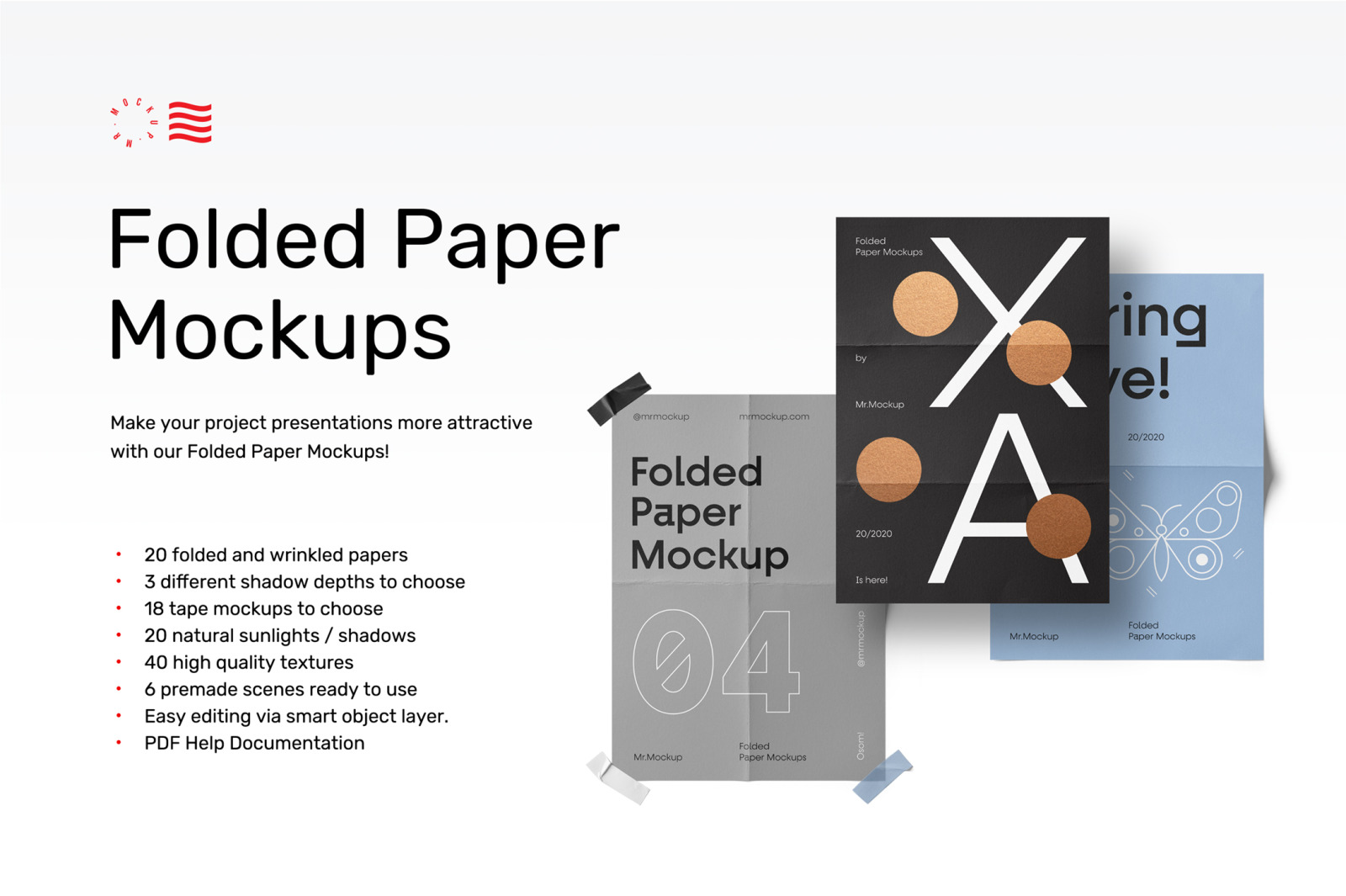 Folded Paper Mockups Folded Paper Mockups