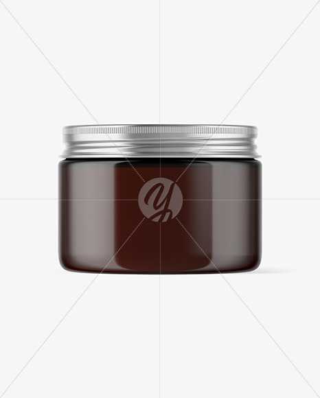 Amber Cosmetic Jar Mockup