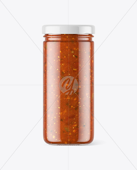 Clear Glass Jar with Bolognese Sauce Mockup