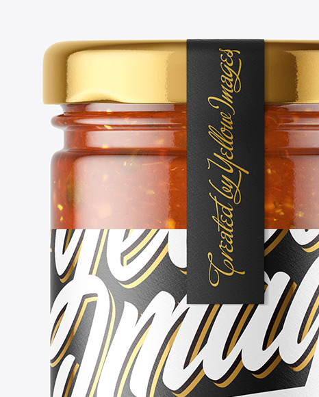 Clear Glass Jar with Bolognese Sauce Mockup