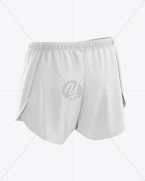 Men’s Split Shorts mockup (Back Half Side View)