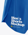 Men’s Split Shorts mockup (Back Half Side View)