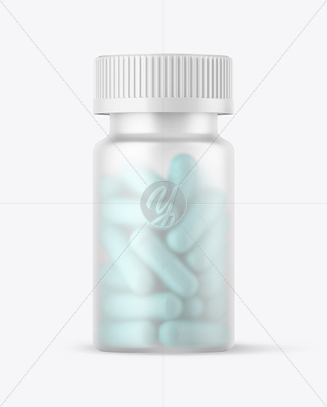 Frosted Pills Bottle Mockup