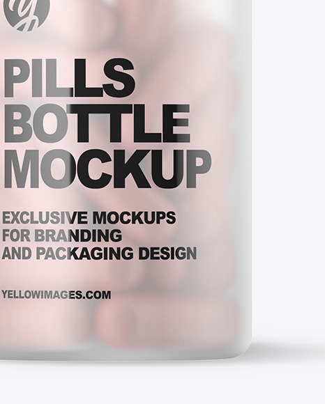 Frosted Pills Bottle Mockup