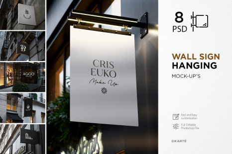 Wall Sign Hanging Mock-Up - Frame mockup