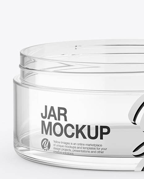 Clear Glass Jar Mockup