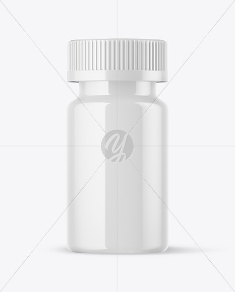 Glossy Pills Bottle Mockup