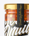 Clear Glass Jar with Bruschetta Sauce Mockup Clear Glass Jar with Bruschetta Sauce Mockup
