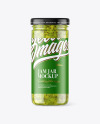 Clear Glass Jar with Kiwi Jam Mockup