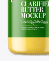 Clear Glass Jar with Ghee Clarified Butter Mockup Clear Glass Jar with Ghee Clarified Butter Mockup