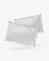 Two Glossy Mailing Bags Mockup - Front View