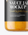 Clear Glass Jar with Curry Sauce Mockup