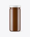 Clear Glass Jar with Chocolate Paste Mockup