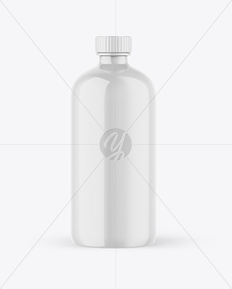 Glossy Bottle Mockup