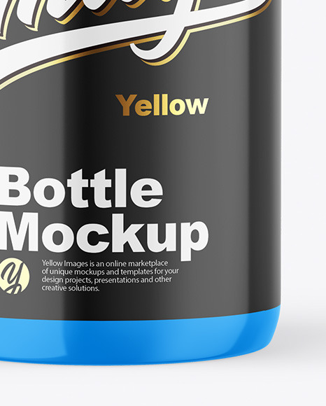 Glossy Bottle Mockup