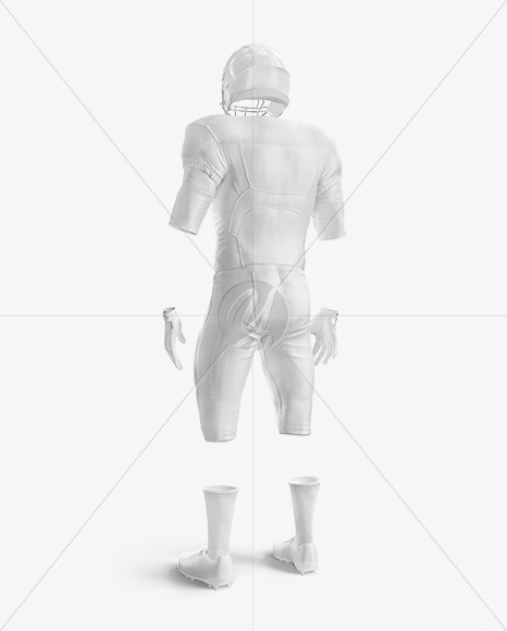 American Football Mockup - Half Side View