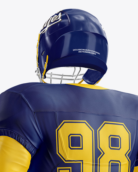 American Football Mockup - Half Side View