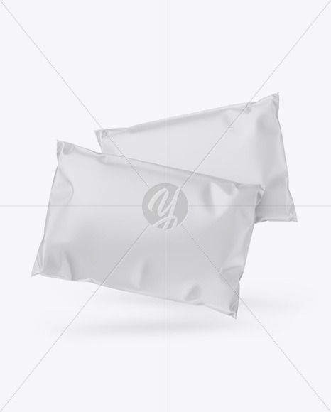 Two Matte Mailing Bags Mockup - Front View