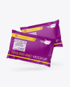 Two Matte Mailing Bags Mockup - Front View