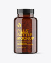 Amber Fish Oil Bottle Mockup