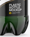 Green Plastic Beer Bottle Mockup