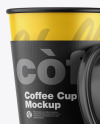 Matte Coffee Cup w/ Holder Mockup