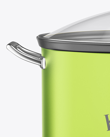 Metallic Cooking Pot Mockup