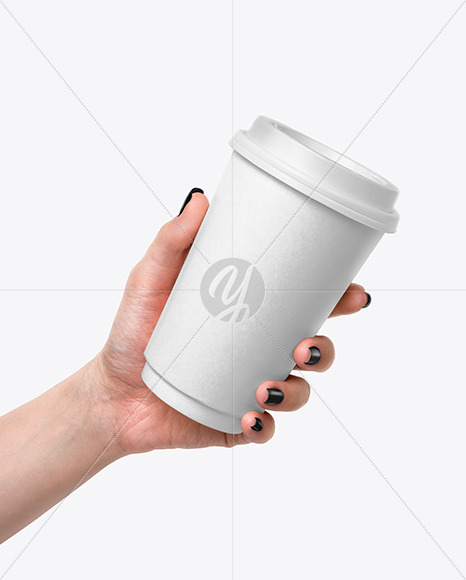 Coffee Cup in a Hand Mockup