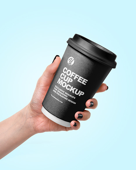 Coffee Cup in a Hand Mockup