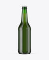 Green Glass Beer Bottle Mockup