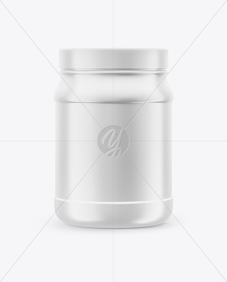 Matte Protein Jar Mockup Matte Protein Jar Mockup