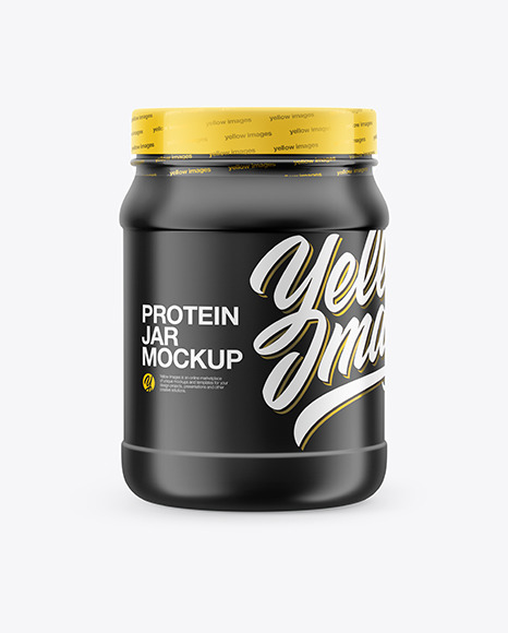 Matte Protein Jar Mockup Matte Protein Jar Mockup