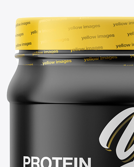 Matte Protein Jar Mockup Matte Protein Jar Mockup
