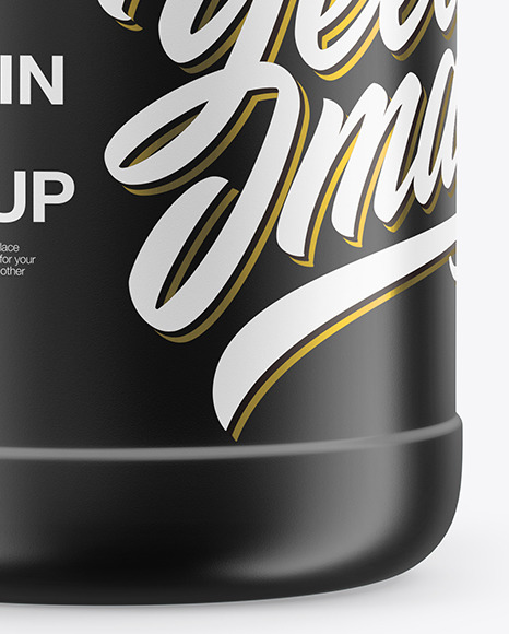 Matte Protein Jar Mockup Matte Protein Jar Mockup