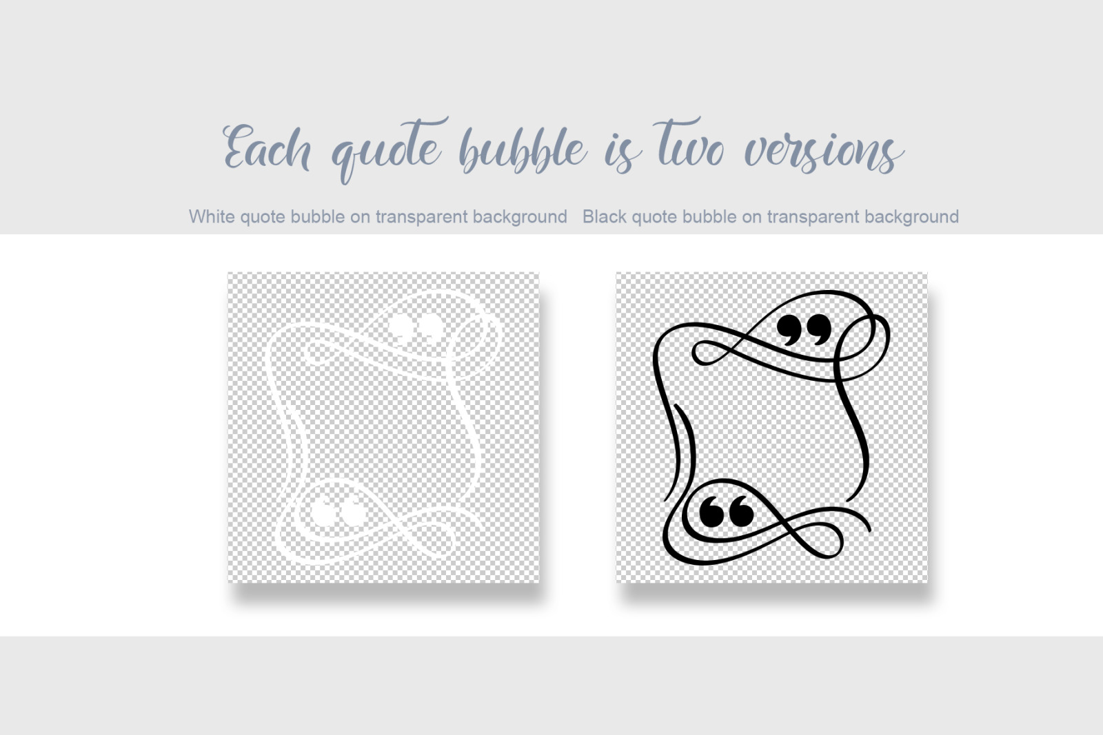 Calligraphic Quote Bubble templates Calligraphic Quote Bubble templates