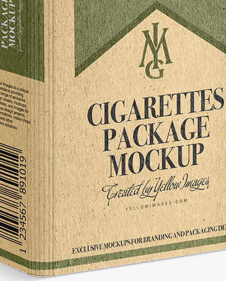 Kraft Cigarette Pack Mockup