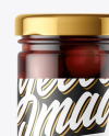 Clear Glass Jar with Kalamata Olives Mockup