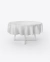 Tablecloth on Table Mockup