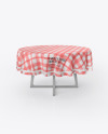 Tablecloth on Table Mockup