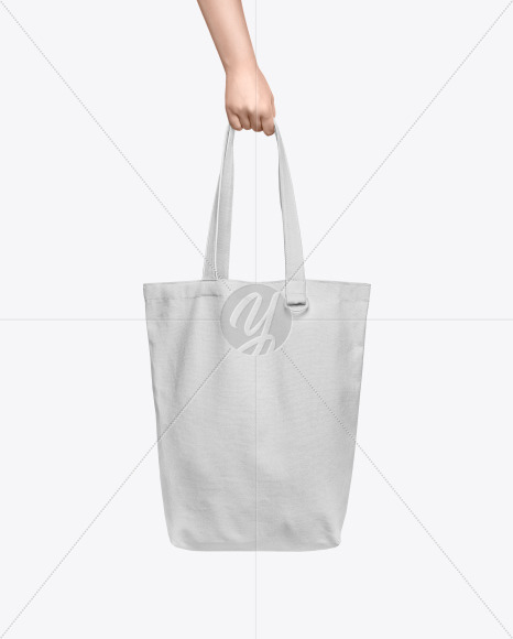 Cotton Bag in a Hand Mockup