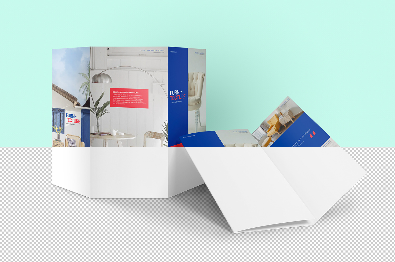 Trifold A4 Brochure Mockup - Set of 5