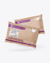 Two Kraft Mailing Bags Mockup - Front View