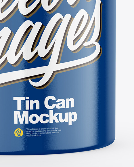 Glossy Cosmetic Tin Can Mockup