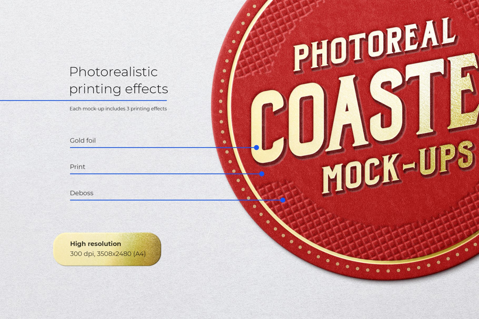 Coaster Mockup Bundle Coaster Mockup Bundle
