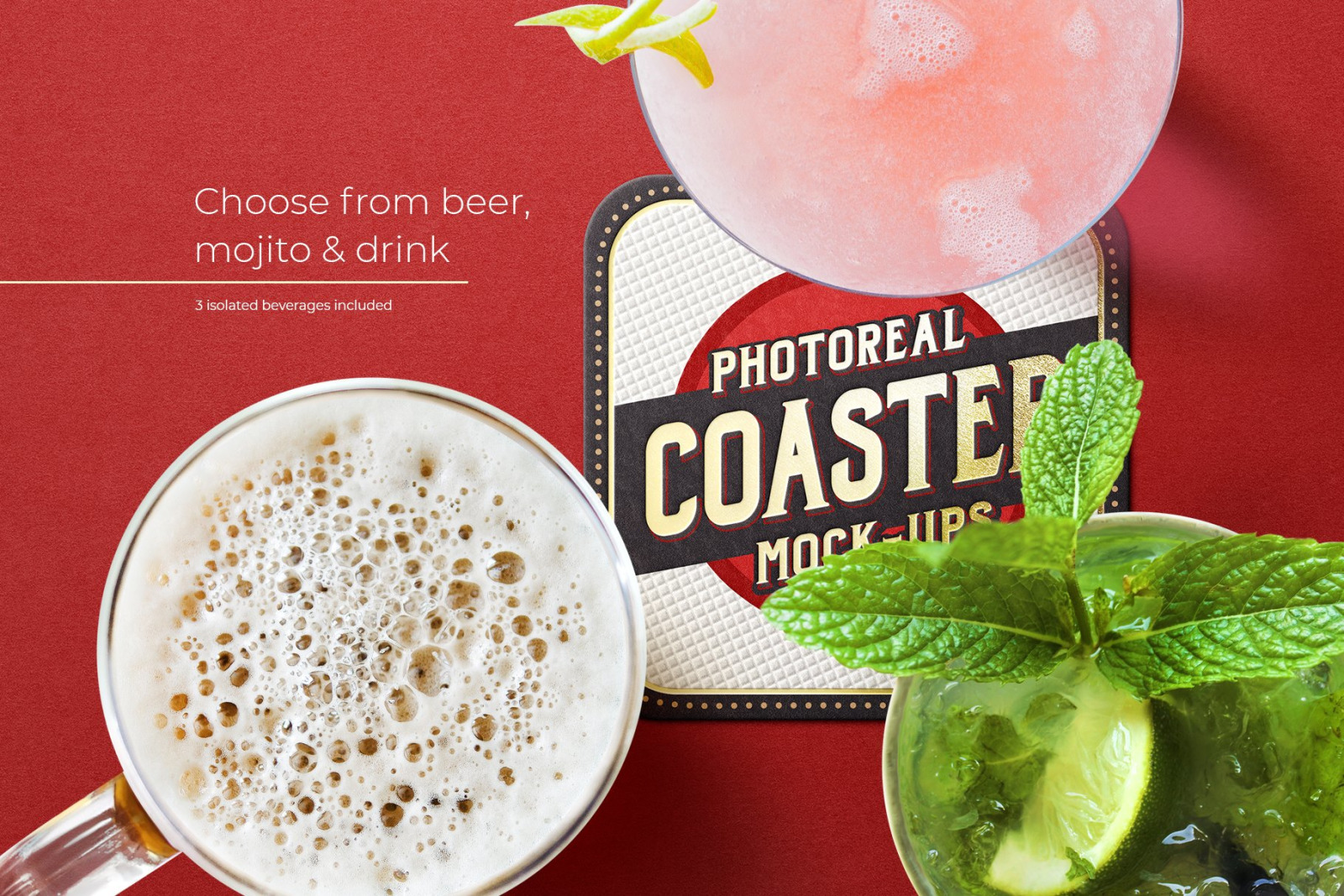 Coaster Mockup Bundle Coaster Mockup Bundle
